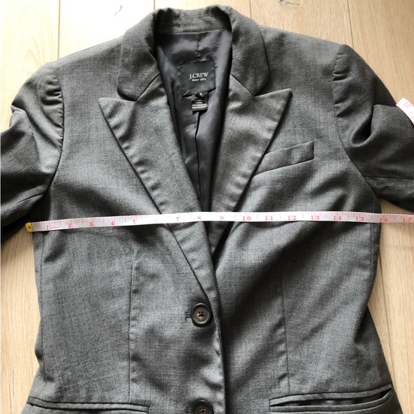 J. Crew Super 120s Merino Wool Grey Blazer Jacket - Picture 4 of 15